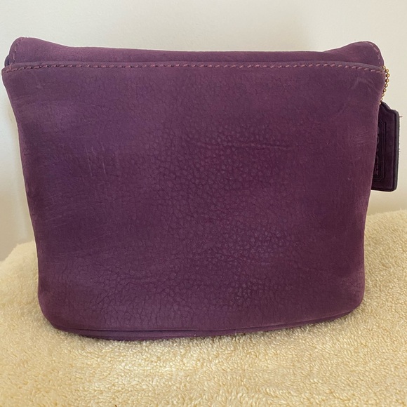 Coach 4946 Sonoma Small Flap Nubuc Grape Purple Vintage Leather - Picture 6 of 16